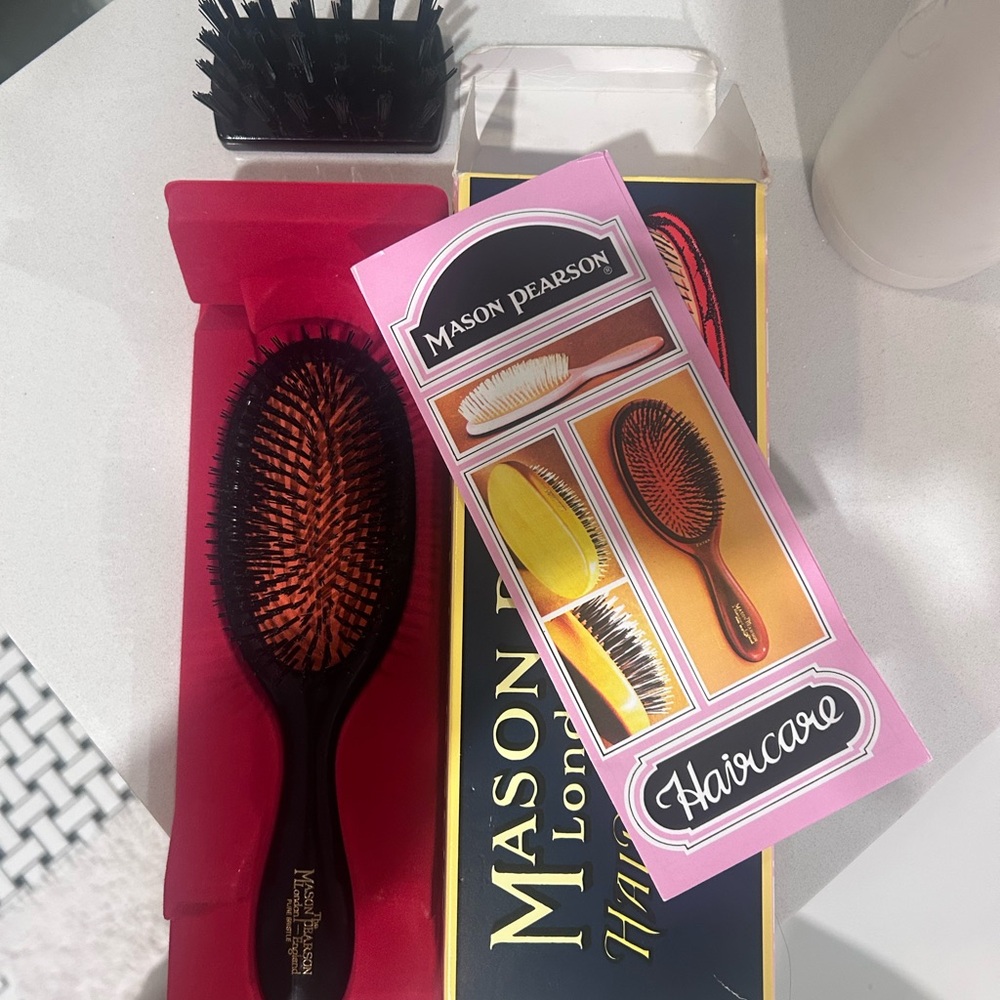 Mason Pearson B3 brush with cleaning tool - large